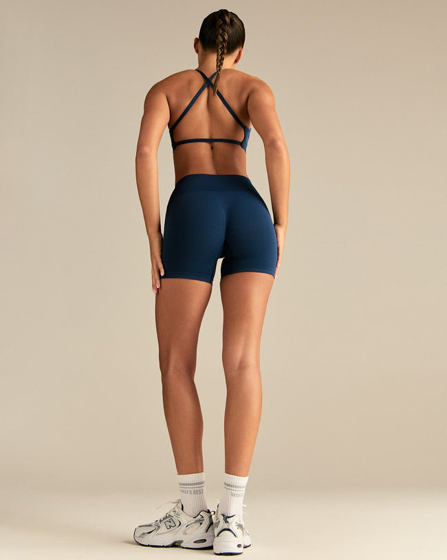 Define 2.0 Seamless Cross Back Bra | True Navy