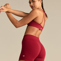 Define 2.0 Seamless Scrunch 4" Shorts | True Red
