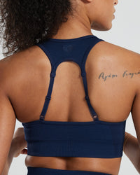 Motion Seamless Racer Back Bra | Sapphire Blue