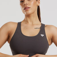 Power Seamless Adjustable Sports Bra | Graphite