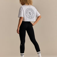 Comfort WB Logo Oversized Cropped T-Shirt | White