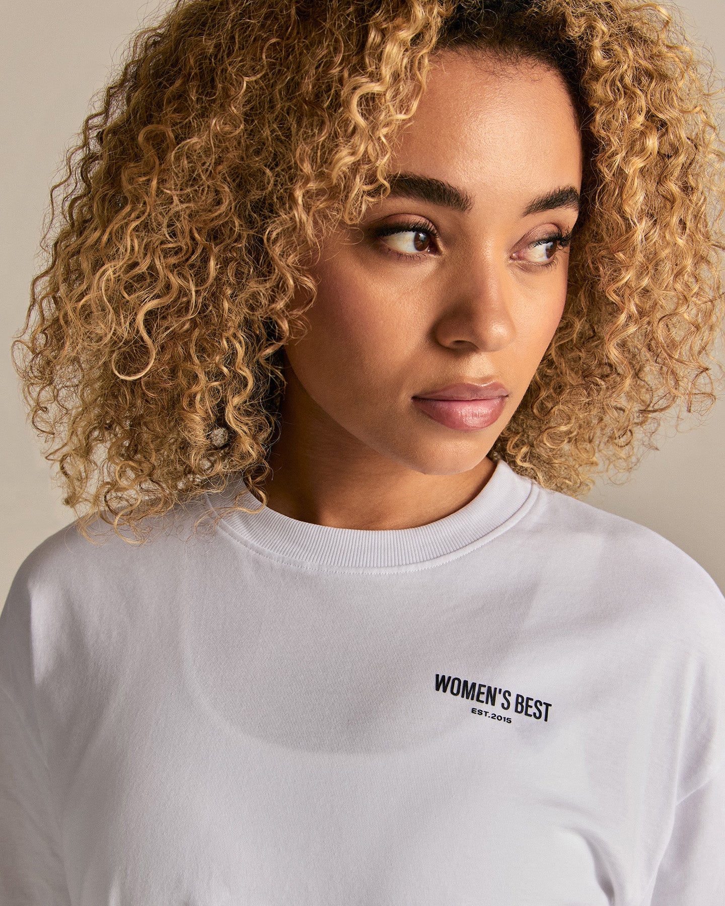 Comfort WB Logo Oversized Long Sleeve T-Shirt | White