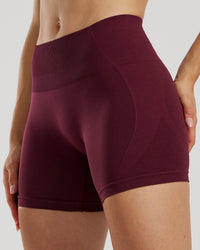 Define 2.0 Seamless Scrunch 4" Shorts | Dark Cherry