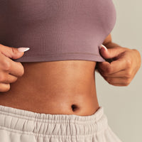 Smooth Contour Cropped Short Sleeve T-Shirt | Deep Mocha