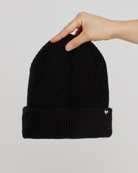 All Day Waffle Knit Beanie | Black