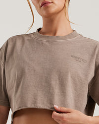 Comfort Vintage Look Oversized Cropped Short Sleeve T-Shirt | Caribou