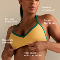 Define 2.0 Seamless Scrunch V-Neck Bra | Mango