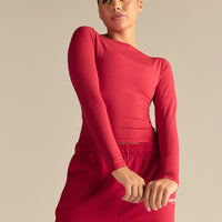 Smooth Contour Long Sleeve Reversible T-Shirt | Candy Apple