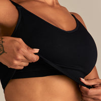 Power Seamless Built-In Bra Tank | Black