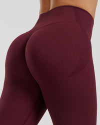 Motion Seamless Scrunch Leggings | Dark Cherry