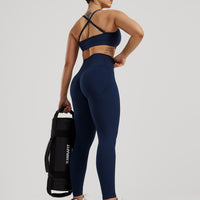 Motion Seamless Straight Neck Bra | Sapphire Blue