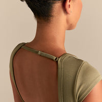 Motion Seamless Open Back Short Sleeve Crop Top | Willow