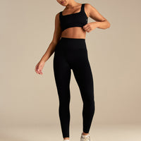Power Open Back Mini Bra | Black