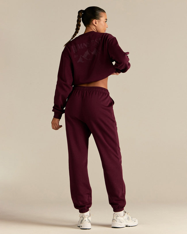 Comfort Outdoor Cropped Crew Neck | Merlot