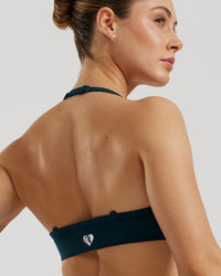 Define 2.0 Seamless Halter Neck Bra | Dark Moss