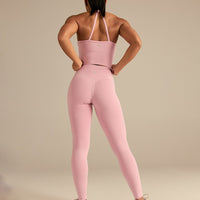 Essential Built-In Bra Crop Tank Top | Sweet Pink