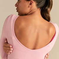 Smooth Contour Long Sleeve Reversible T-Shirt | Sweet Pink