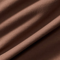 Cotton Contour Fold Over Straight Leg Pants | Mocha