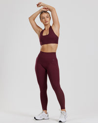 Motion Seamless Scrunch Leggings | Dark Cherry