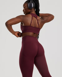 Motion Seamless Racer Back Bra | Dark Cherry