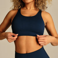 Power Adjustable Sports Bra | True Navy