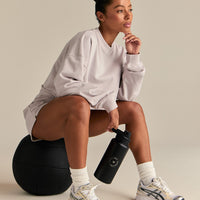 Comfort Lightweight Cropped Sweat | Steel Grey