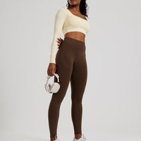 Define 2.0 Seamless Long Sleeve Built-In Bra Top | Vanilla