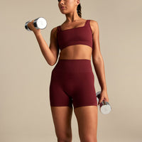 Power Open Back Mini Bra | Oxford Red