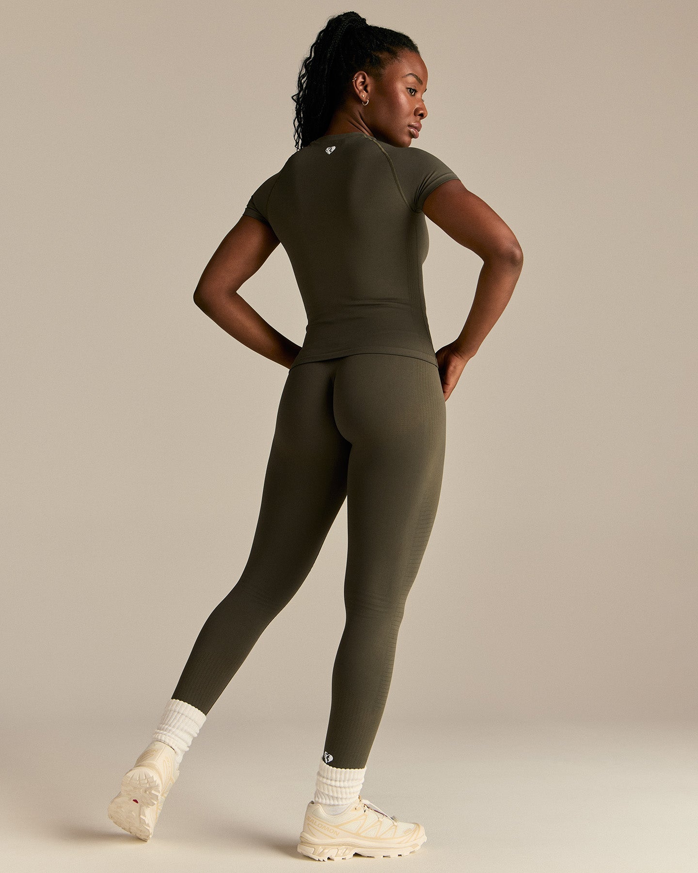 Power Seamless Short Sleeve Top | Dark Olive