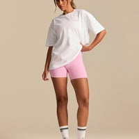 Comfort Oversized Barbell Society Short Sleeve T-Shirt | White (6/6)