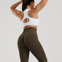 Power Seamless Sweetheart Bra | White