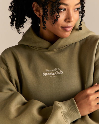 Comfort Oversized Sports Club Hoodie | Willow