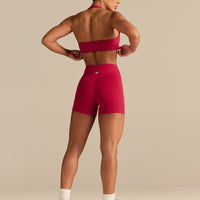 Essential Twist Front Halter Bra | Strawberry Kiss