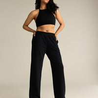 Comfort Lightweight Straight Leg Joggers | Black