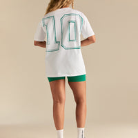 Comfort Oversized "10" Graphic T-Shirt | White