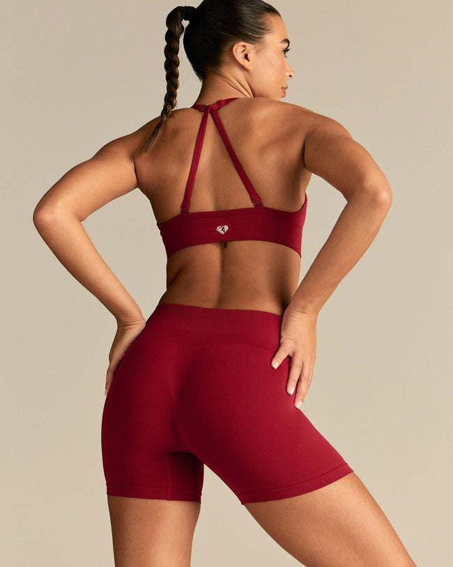 Define 2.0 Seamless Halter Neck Bra | True Red