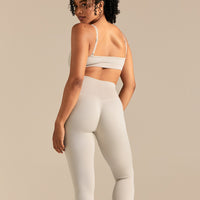 Motion Seamless Straight Neck Bra | Stone