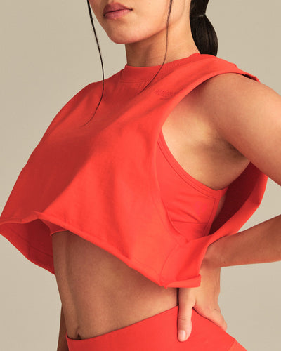 Comfort Drop Armhole Tank | Lava Red