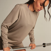 Lightweight Seamless Long Sleeve T-Shirt | Taupe Grey