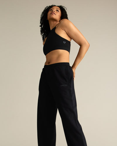 Comfort Lightweight Straight Leg Joggers | Black