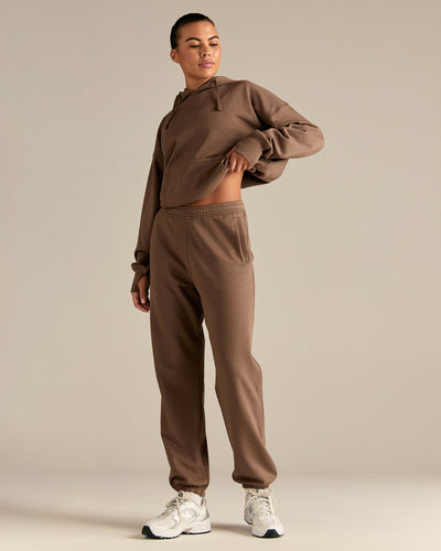 Comfort Cuffed Hem Joggers | Milk Chocolate