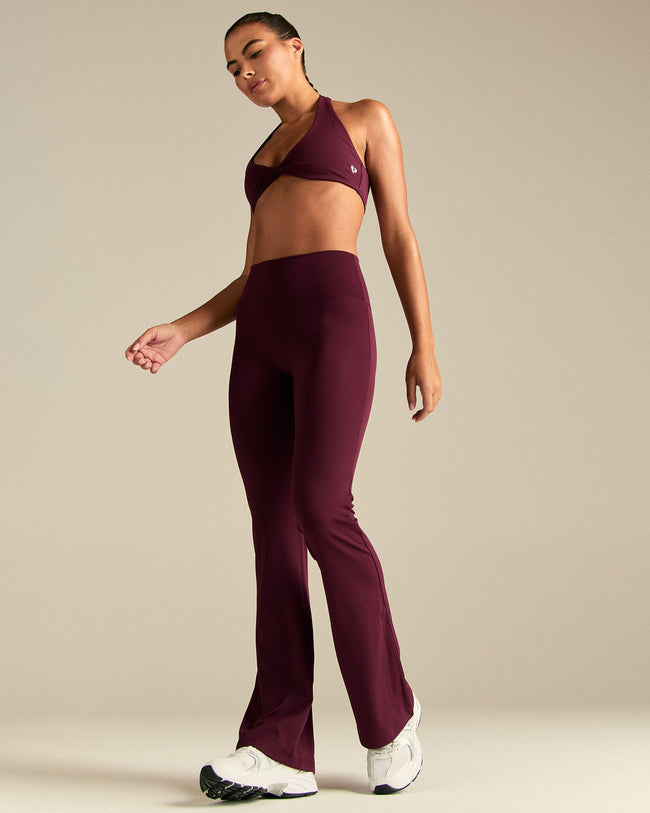 Essential Flared Leggings | Merlot