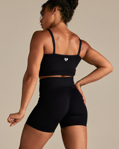 Power Seamless Scrunch Shorts | Black