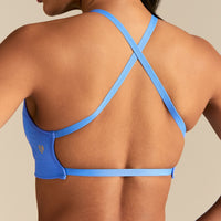 Define 2.0 Seamless Cross Back Bra | Chambray Blue