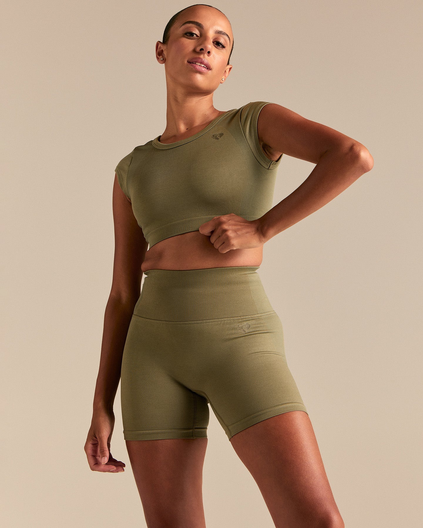 Motion Seamless Open Back Short Sleeve Crop Top | Willow
