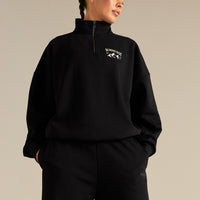 Comfort Outdoor 1/4 Zip Graphic Sweat | Black