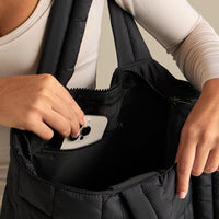 All Day Puffer Tote Bag | Black