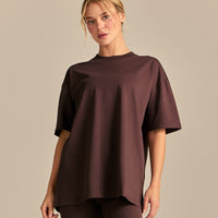 Comfort Oversized Wellness Short Sleeve T-Shirt | Cocoa Powder (1/6)