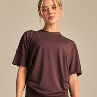 Comfort Oversized Hook Up T-Shirt | Cocoa Powder (1/6)