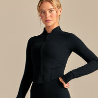 FormFlex Long Sleeve Zip Through Jacket | Black (1/6)